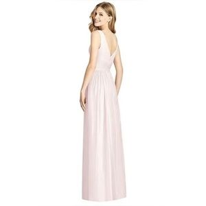 Jenny Packham Chiffon Formal/ Bridesmaid Dress with Necklace In Blush Size 4